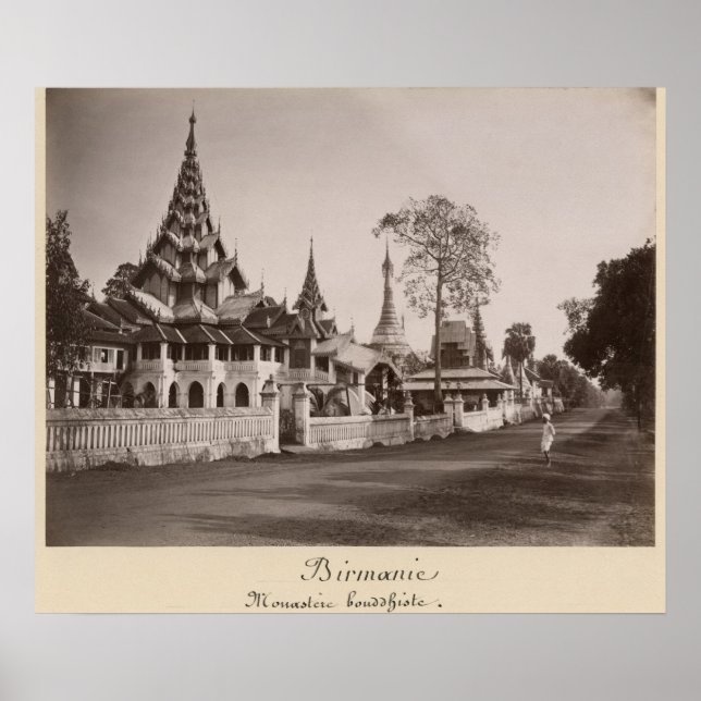 Affiche Monastère de Wayzayanda et pagodes à Moulmein (Devant)