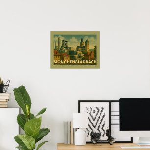 Affiche Mönchengladbach Allemagne Art de ville