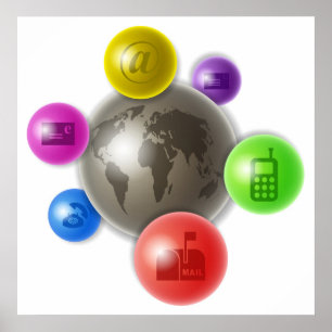 Affiche Monde de communication