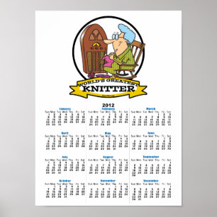 AFFICHE MONDE LE PLUS GRAND CARTOON KNITTER