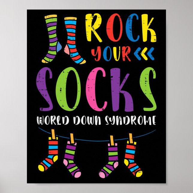 Affiche Monde Le Syndrome de Down Rocher Vos Chaussettes S (Devant)