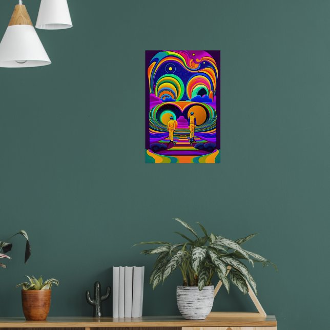 Affiche Monde psychédélique (Salon 1)