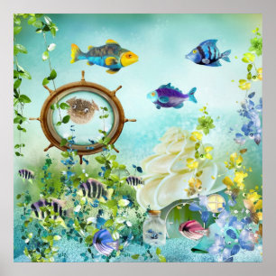 Affiche Monde sous-marin III