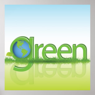 Affiche Monde Terre Verte