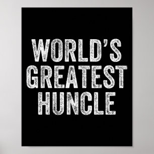Affiche Mondes Meilleur Huncle Funny Uncle Faux Pères Da