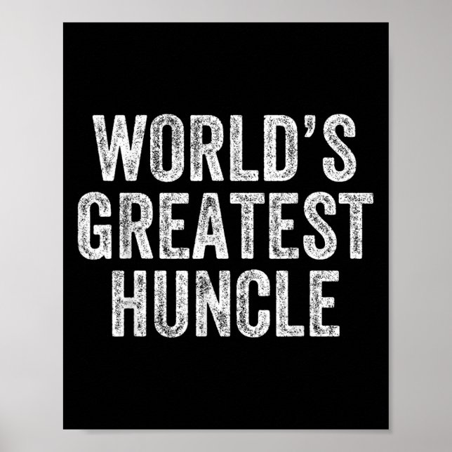 Affiche Mondes Meilleur Huncle Funny Uncle Faux Pères Da (Devant)