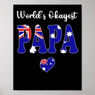 Affiche Mondes Okayest Australian Papa Jamais meilleur pap