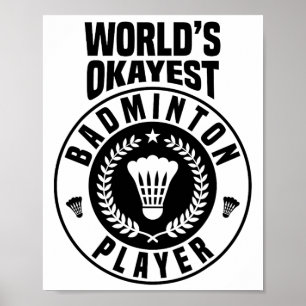 Affiche Mondes Okayest Badminton Joueur Crossminton Intéri