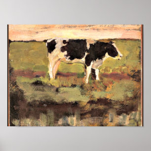 Affiche Mondrian - Black and White Heifer, 1904,