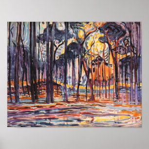 Affiche Mondrian - Bois Près D'Oele,