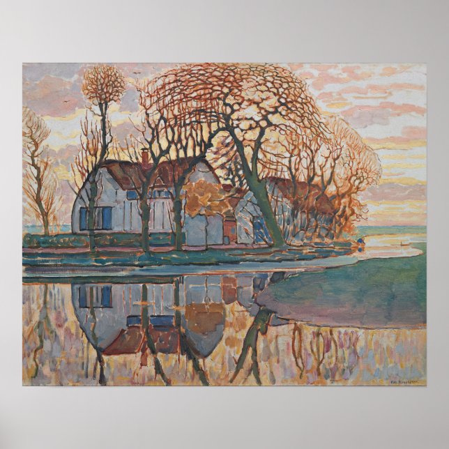Affiche Mondrian Farm Duivendrecht Peinture (Devant)