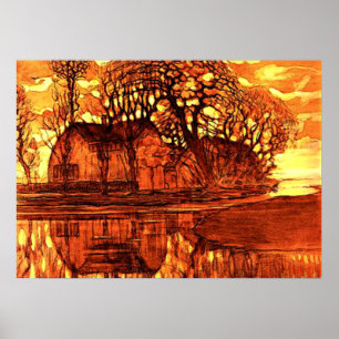 Affiche Mondrian - Ferme à Duivendrecht