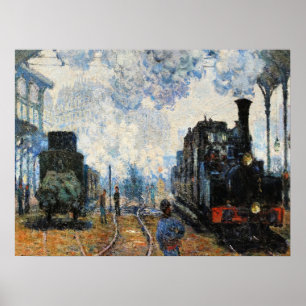 Affiche Monet - Arrivée du train de Normandie,