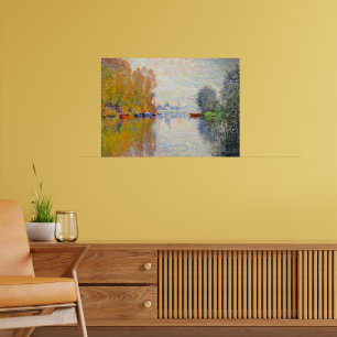 Affiche Monet - Automne sur la Seine à Argenteuil