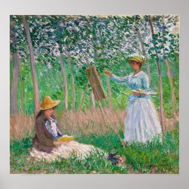 Affiche Monet - Blanche À Easel, Suzanne Lecture (Devant)