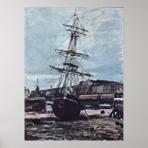 Affiche Monet - Boot Gestrandeter À Fecamp 1868