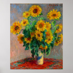 Affiche Monet Bouquet de tournesols