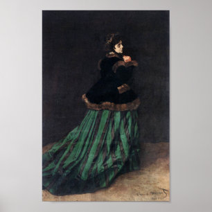Affiche Monet Camille en robe verte