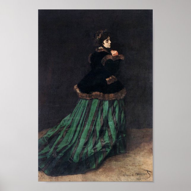 Affiche Monet Camille en robe verte (Devant)