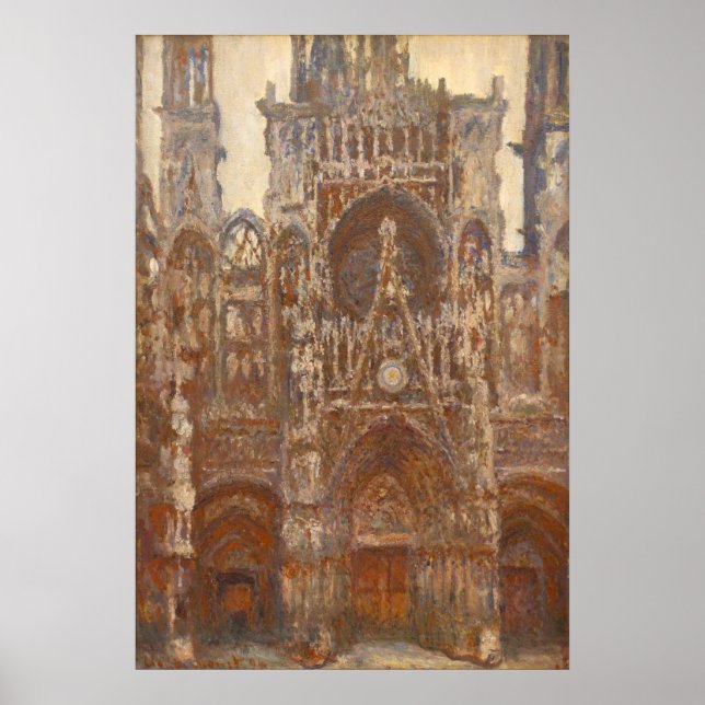 Affiche Monet, Cathédrale de Rouen, Portail Ouest (Devant)