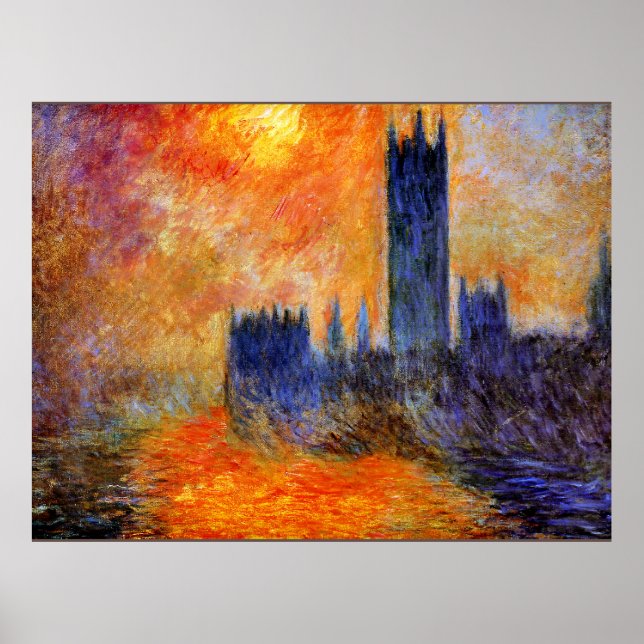 Affiche Monet - Chambre du Parlement Sun (Devant)