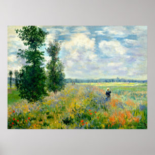 Affiche Monet - Champ de coquelicots Argenteuil 1875