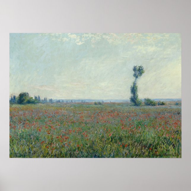 Affiche Monet - Champ de pavots (Devant)