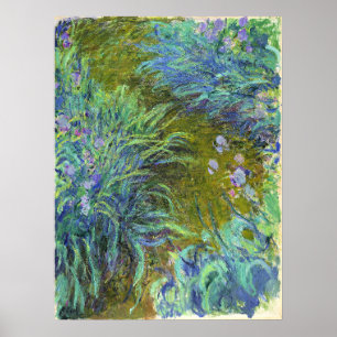 Affiche Monet - Chemin à travers les iris 02