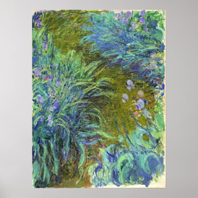 Affiche Monet - Chemin à travers les iris 02 (Devant)