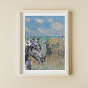 Affiche Monet Cliff Walk & Black Horse Compilation