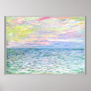 Affiche Monet - Coucher de soleil à Pourville, art