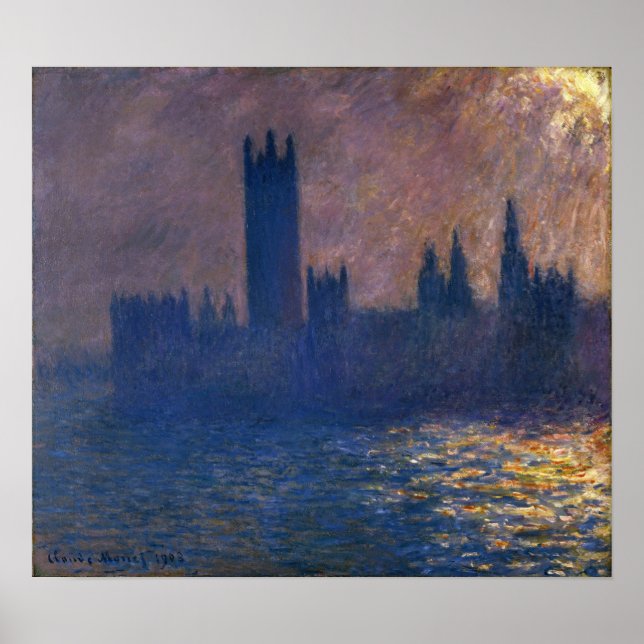 Affiche Monet - Effet Solaire Des Chambres Du Parlement (Devant)