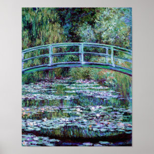 Affiche Monet - étang de nénuphar et pont japonais