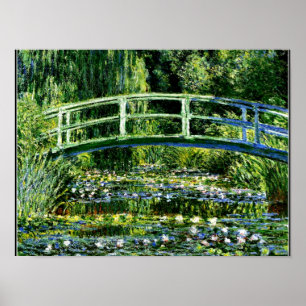 Affiche Monet - Etang Lily Eau, vert