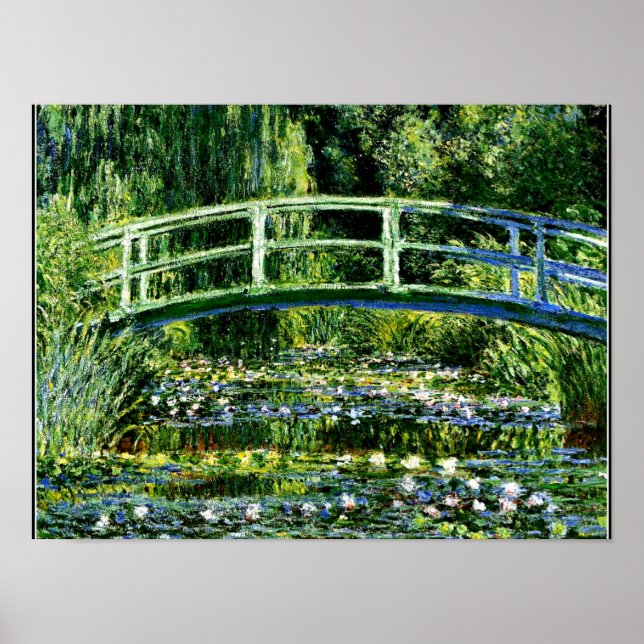 Affiche Monet - Etang Lily Eau, vert (Devant)