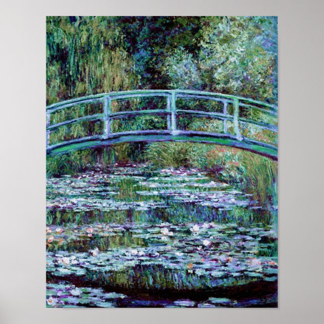 Affiche Monet - Etang Lily et pont japonais (Devant)