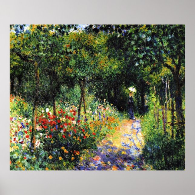 Affiche Monet - Femme au jardin, peinture d'art (Devant)