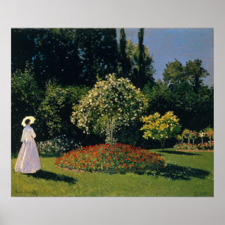 Affiche Monet - Femme dans le jardin