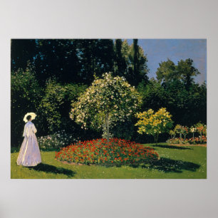 Affiche Monet - Femme dans le jardin