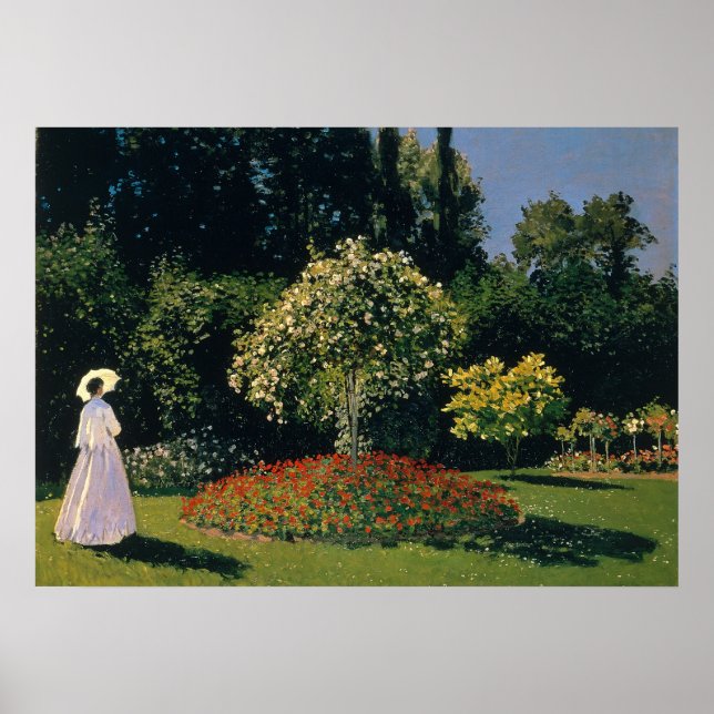 Affiche Monet - Femme dans le jardin (Devant)