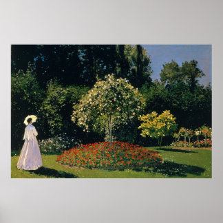 Affiche Monet - Femme dans le jardin