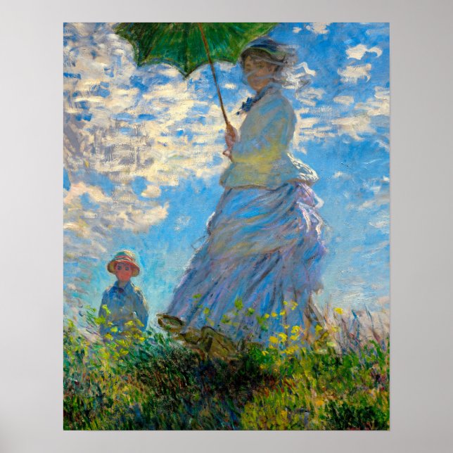 Affiche Monet Femme Parasol Impressionnisme (Devant)