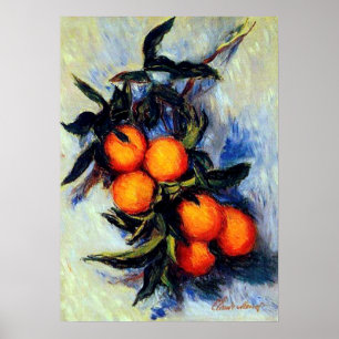 Affiche Monet France Branche d'Orange Portant Fruit Célèbr
