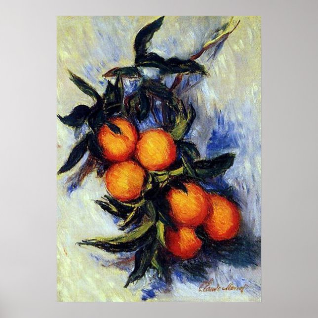 Affiche Monet France Branche d'Orange Portant Fruit Célèbr (Devant)