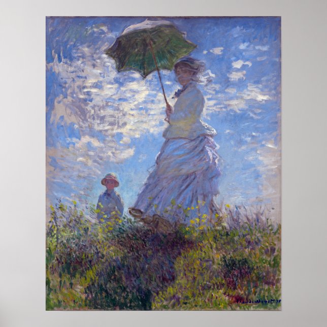 Affiche Monet France Impressionniste Personnes Femme avec  (Devant)