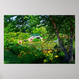 Affiche Monet France Impressionniste Pont Parc Pain