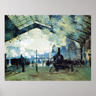 Affiche Monet - Gare Saint-Lazare, Train Normande,