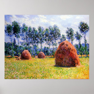 Affiche Monet - Haystacks à Giverny, 1884,