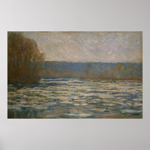 Affiche Monet - Ice Breaking Up On The Seine At Bennecourt