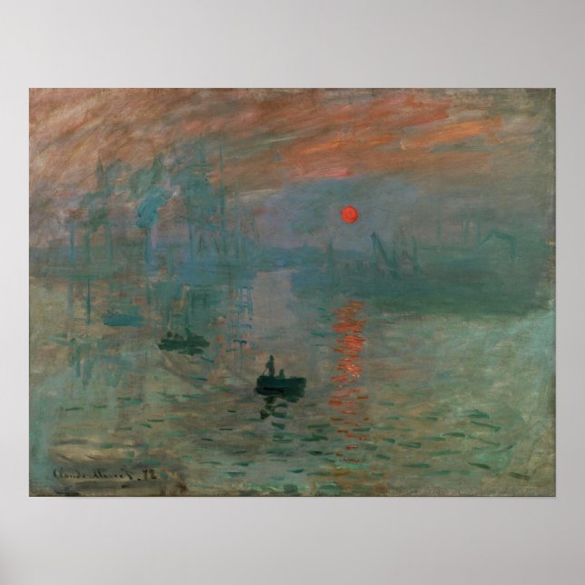 Affiche Monet - Impression, lever de soleil 1872 (Devant)